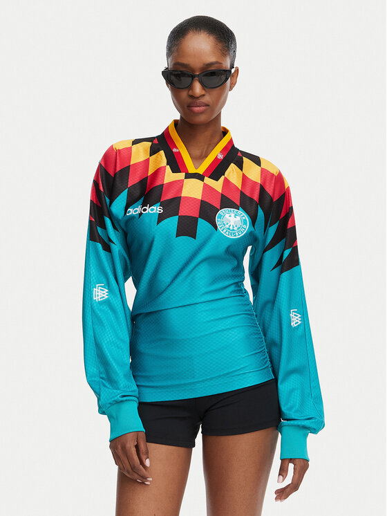 adidas Blúz Germany Reconstructed Bringback KD0970 Zöld Slim Fit