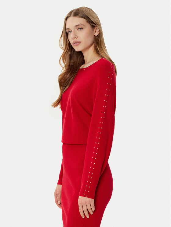 Morgan Morgan Kötött ruha 242-RMLIDO Piros Slim Fit