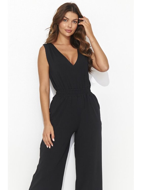 Makadamia Makadamia Kombinezon NU465 Czarny Regular Fit