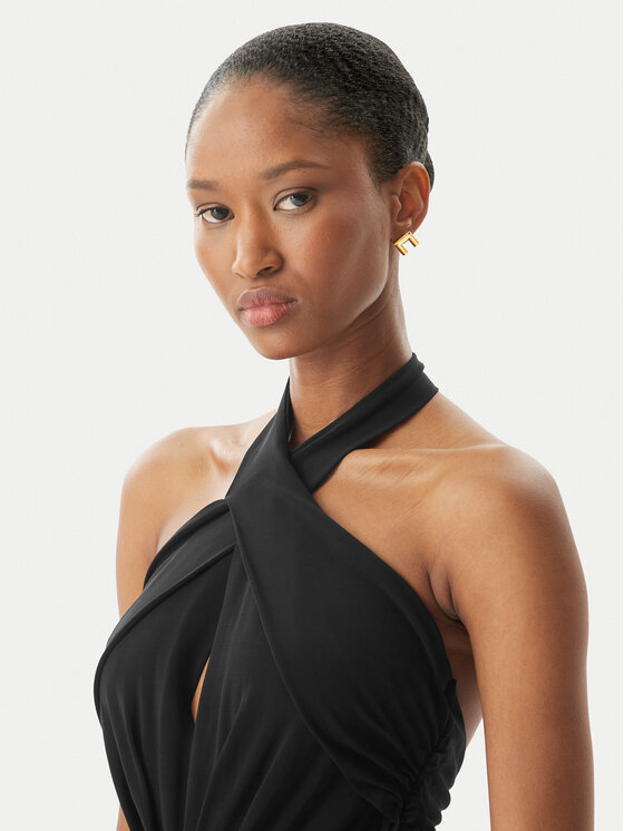 Elisabetta Franchi Elisabetta Franchi Cocktail obleka AB-719-52E2-V560 Črna Regular Fit