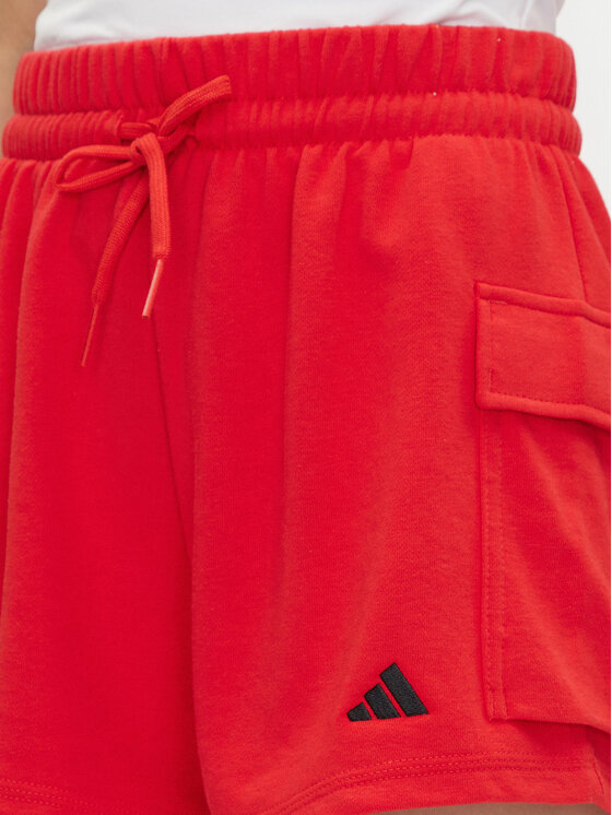 adidas adidas Sportske kratke hlače Essentials Small Logo JC5704 Crvena Loose Fit