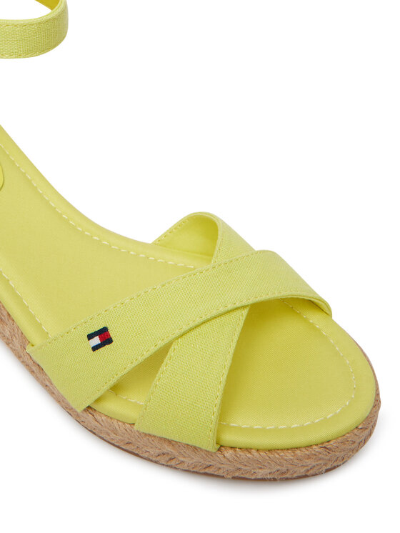 Tommy Hilfiger Tommy Hilfiger Espadrilles Hemp Crossover Strap Wedge Espadrilles FW0FW09332 Zöld