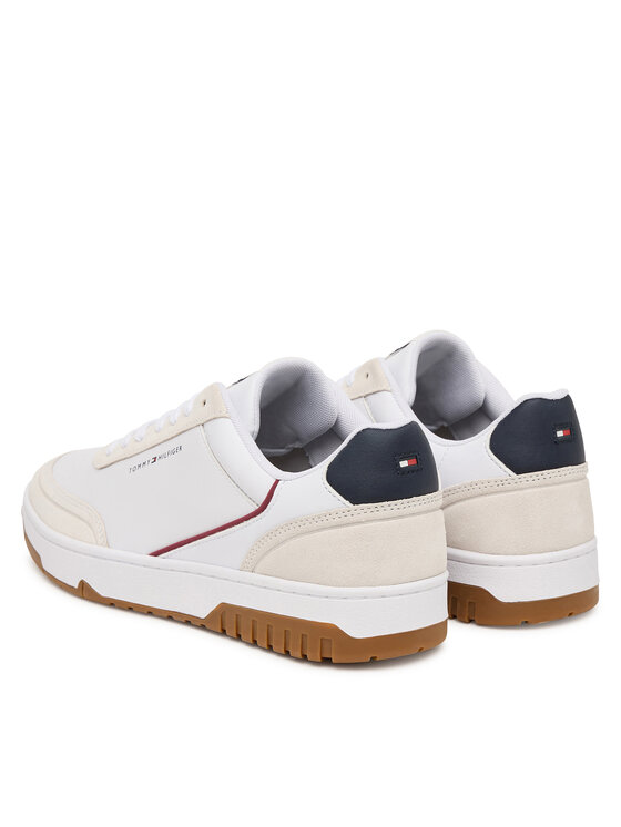 Tommy Hilfiger Tommy Hilfiger Sportcipők Th Basket Core Leather Suede Mix FM0FM05881 Fehér