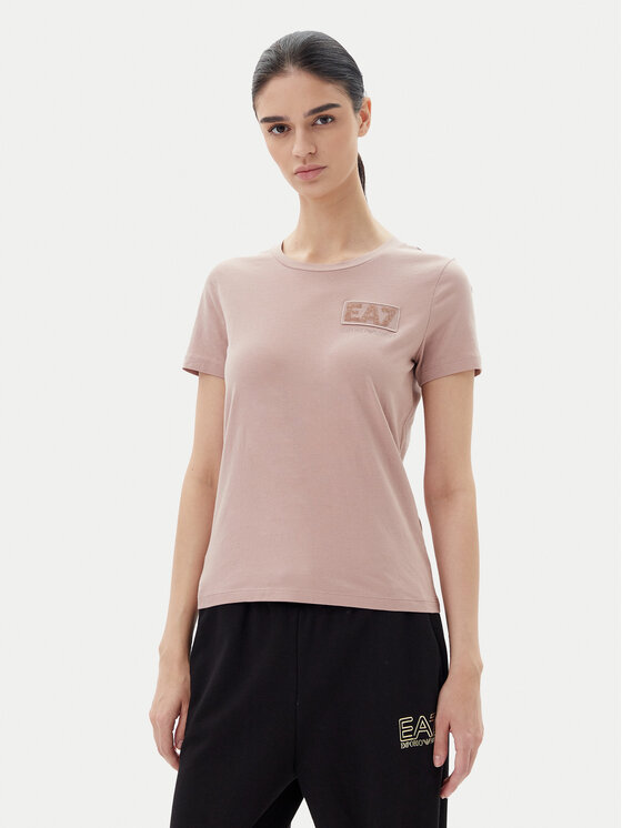 EA7 Emporio Armani Damski T-Shirt, rozmiar XL, Różowy, 7W000492 AF10373 U4079