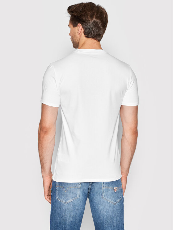 Guess Guess T-Shirt M2YI24 J1311 Biały Super Slim Fit