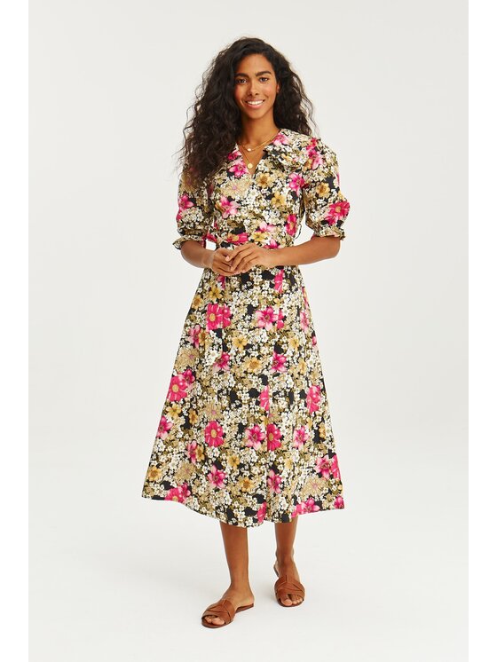 NAOKO NAOKO Sukienka codzienna Meadow Muse Kolorowy Regular Fit