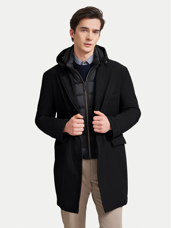 Bugatti Bugatti Преходно палто 635628 61050 Черен Regular Fit