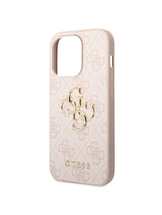 Guess Guess Etui na telefon 4G Big Metal Logo Różowy