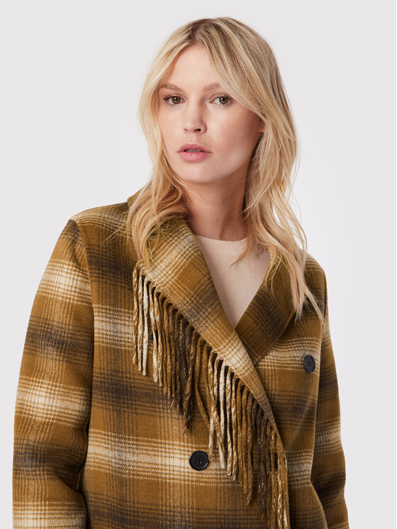 TWINSET TWINSET Volneni plašč 222TP2190 Rjava Regular Fit