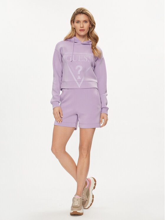 Guess Guess Mikina New Alisa V2YQ08 K7UW2 Fialová Regular Fit