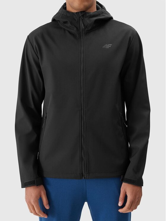 4F 4F Kurtka softshell 4FWSS24 TSOFM234 20S GŁĘBOKA CZERŃ XXL Czarny Regular Fit