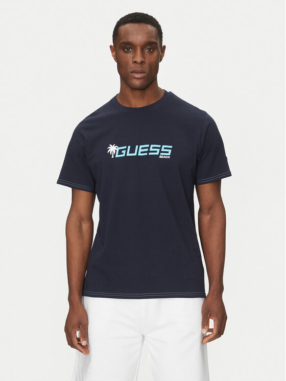 Guess Guess T-Shirt F5GI06 I3Z14 Granatowy Regular Fit
