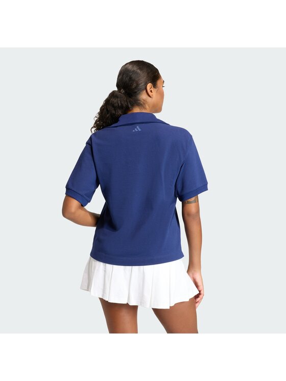 adidas adidas Polo 158660 Błękitny Regular Fit
