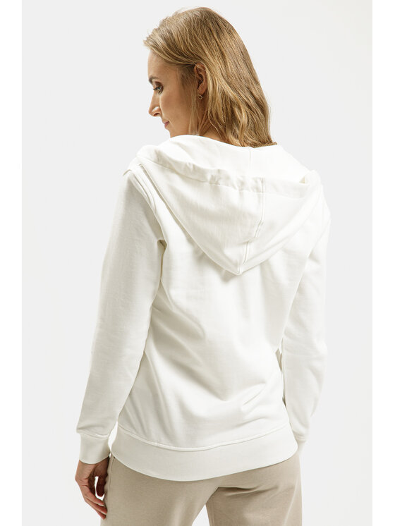 Cross Jeans Cross Jeans Bluza 65454-028 Beżowy Zipped Hoodie Fit