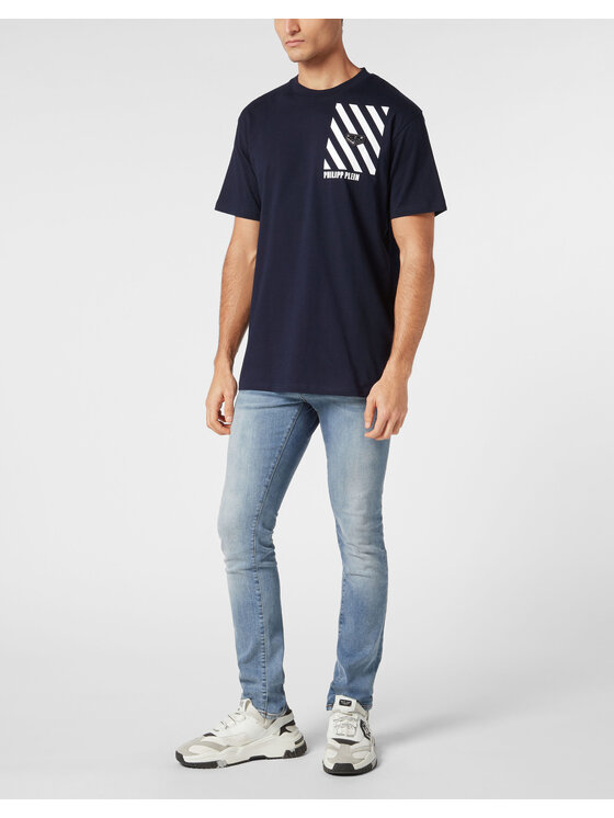 PHILIPP PLEIN PHILIPP PLEIN Tričko 22837 Tmavomodrá Regular Fit