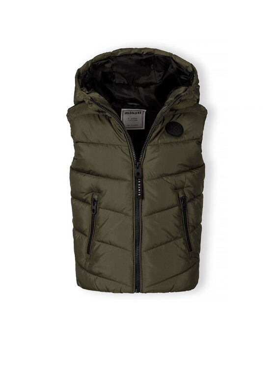 minoti minoti Kamizelka 19GILET45D Khaki Regular Fit