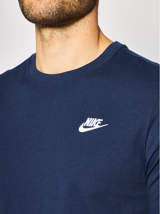Nike Nike T-Shirt Nsw Club AR4997 Granatowy Standard Fit
