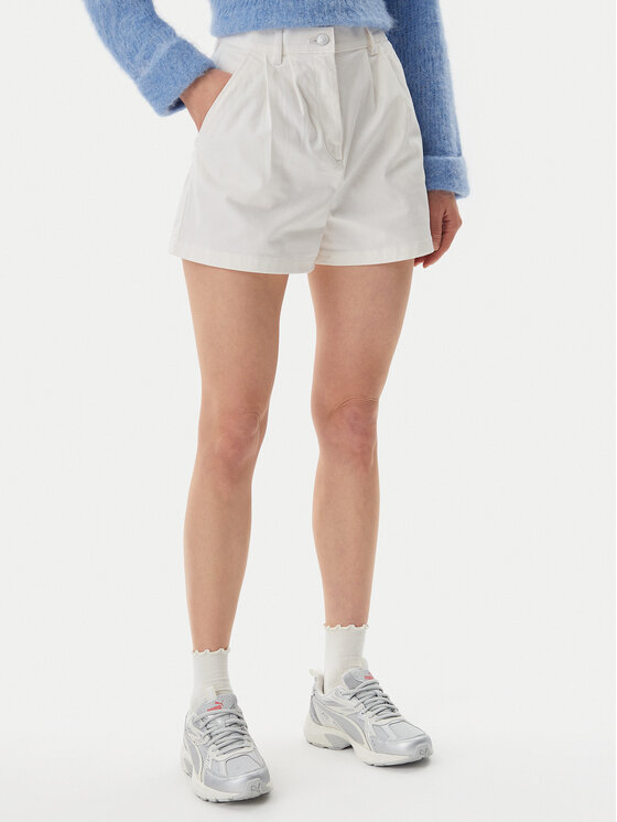 Tommy Jeans Tommy Jeans Medžiaginiai šortai Claire DW0DW21643 Écru Regular Fit