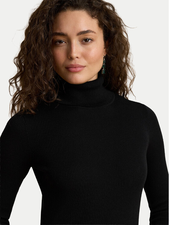 LAUREN RALPH LAUREN LAUREN RALPH LAUREN Bluză cu gât 200B22258002 Negru Slim Fit