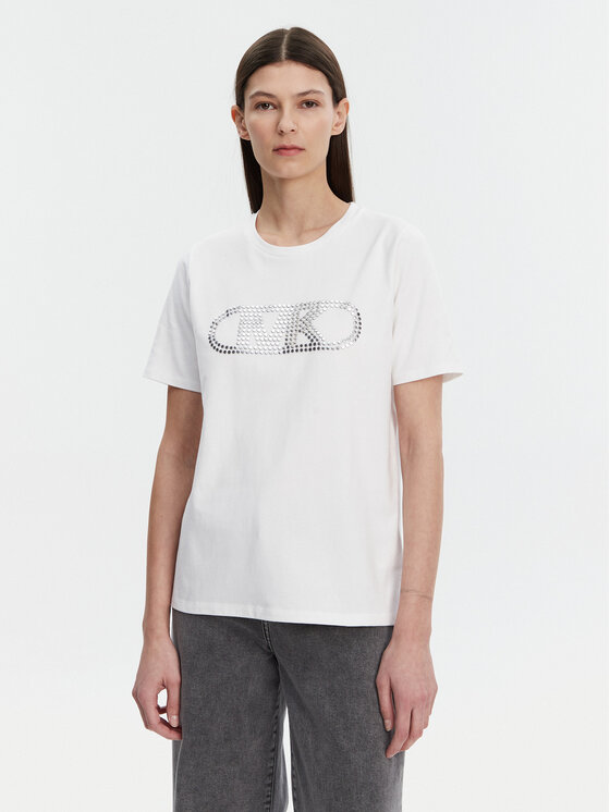 MICHAEL Michael Kors MICHAEL Michael Kors Tricou MS551SC2ZU Alb Regular Fit