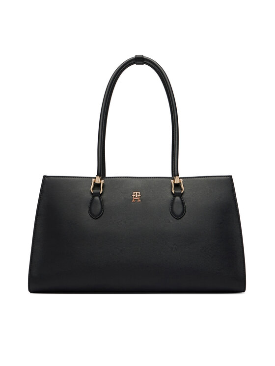 Tommy Hilfiger Tommy Hilfiger Дамска чанта Th Grace Satchel AW0AW18750 Черен