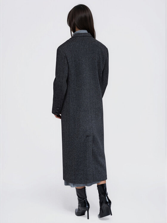 Ombre Ombre Kabát pro přechodné období OW-CT-E0019 Šedá Oversize