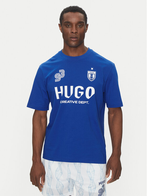 HUGO Tričko Nebulop 50541252 Modrá Regular Fit