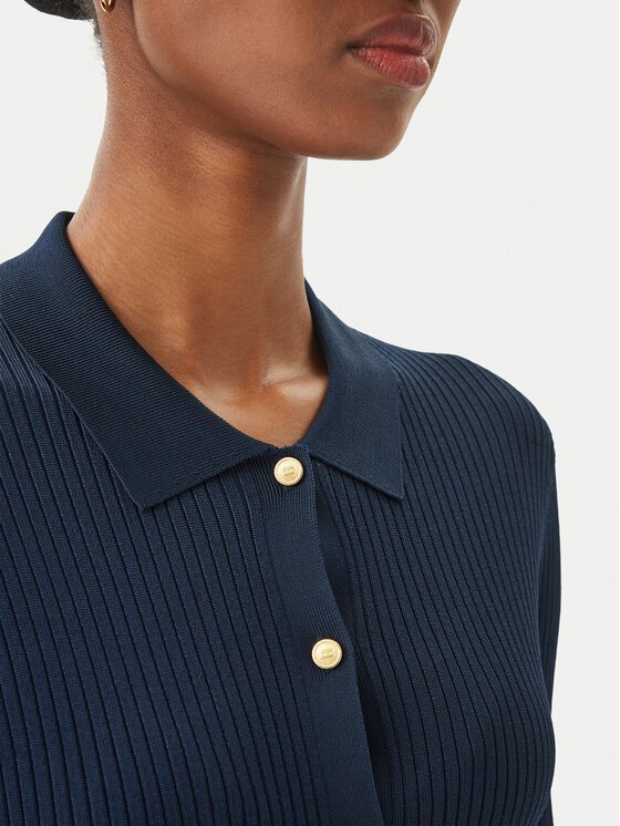 Tommy Hilfiger Tommy Hilfiger Kardigán WW0WW48482 Tmavomodrá Slim Fit