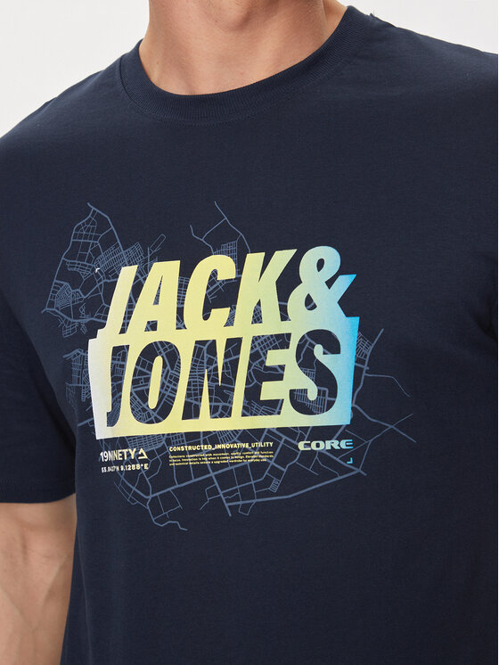 Jack&Jones Jack&Jones T-krekls Map 12257908 Tumši zils Regular Fit