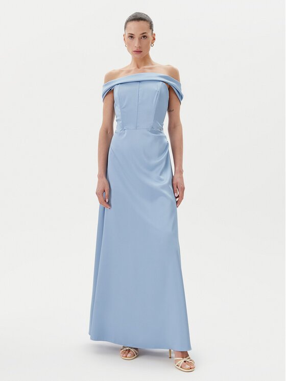 Rinascimento Rochie de seară CFC0123802003 Albastru deschis Regular Fit