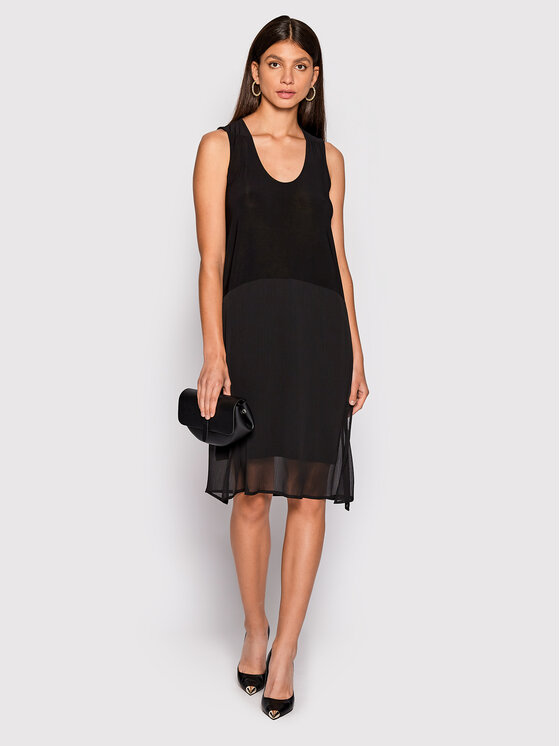 DKNY DKNY Φόρεμα καλοκαιρινό P22DAEJR Μαύρο Regular Fit