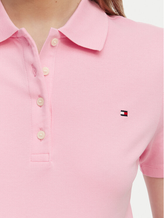 Tommy Hilfiger Tommy Hilfiger Polo 1985 WW0WW43225 Rosa chiaro Slim Fit