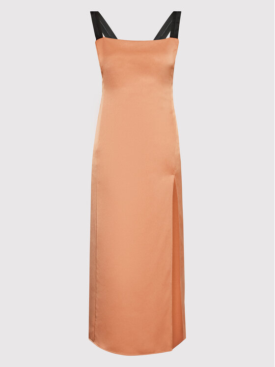 PINKO Pinko Sukienka koktajlowa Macadamia 1N13K6 A04E Pomarańczowy Regular Fit
