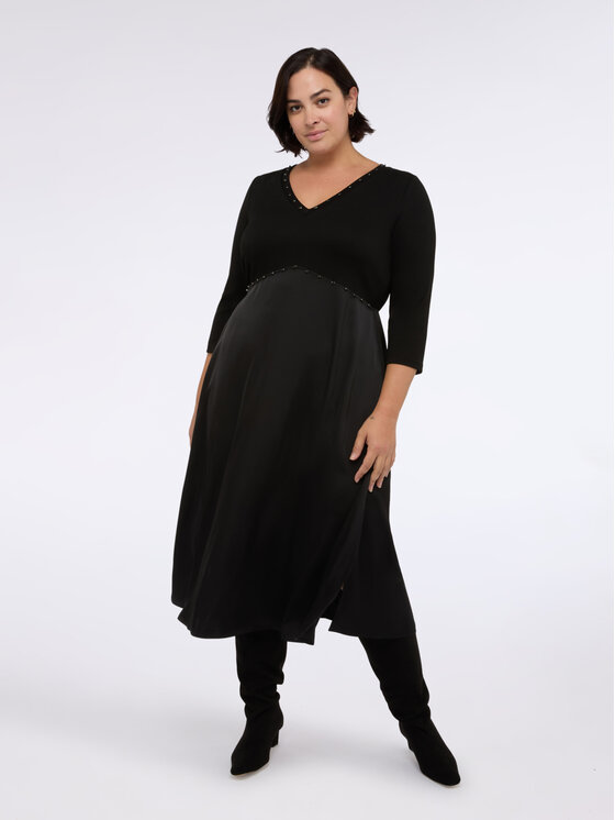 Fiorella Rubino Fiorella Rubino Vestito da giorno 7046T001691N033 Nero Flared Fit