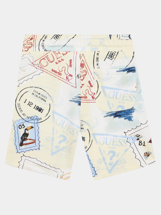 Guess Guess Szorty materiałowe N4GD03 KA6R3 Kolorowy Regular Fit