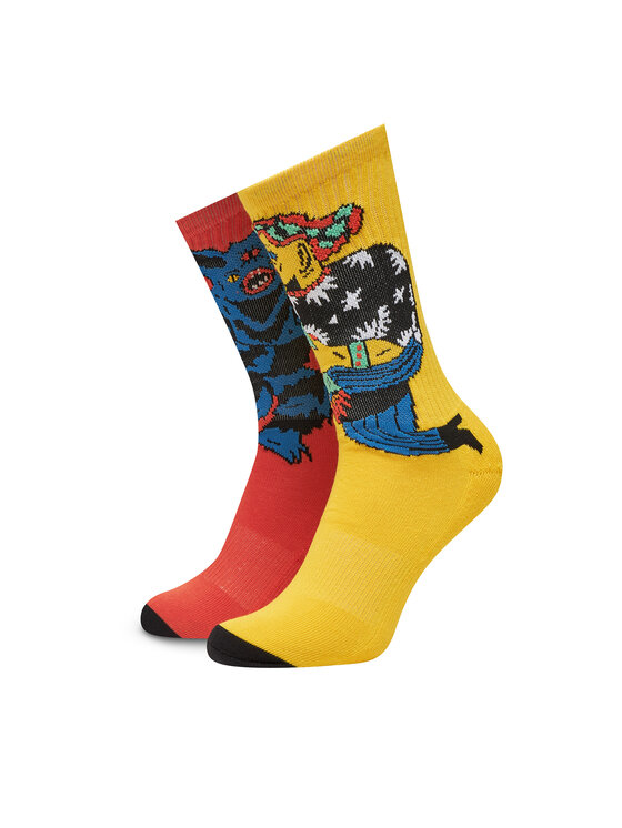 Volcom Volcom Набір з 2 пар високих шкарпеток unisex Fa Bob Mollena D6312506 Кольоровий