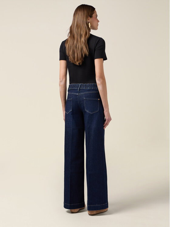 Oltre Oltre Jeansy P521R208902N034 Niebieski Baggy Fit