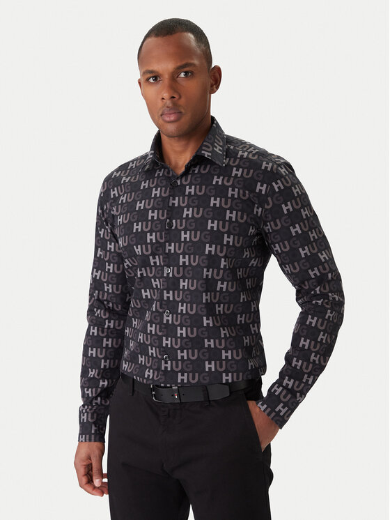 HUGO HUGO Košulja Ermo 50555775 Crna Casual Fit