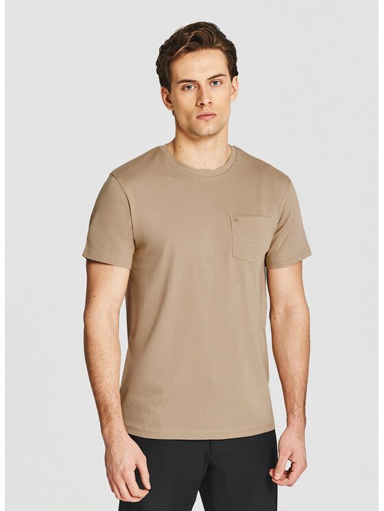 Pako Lorente Pako Lorente T-Shirt P26SF-TT-004 Beżowy Regular Fit