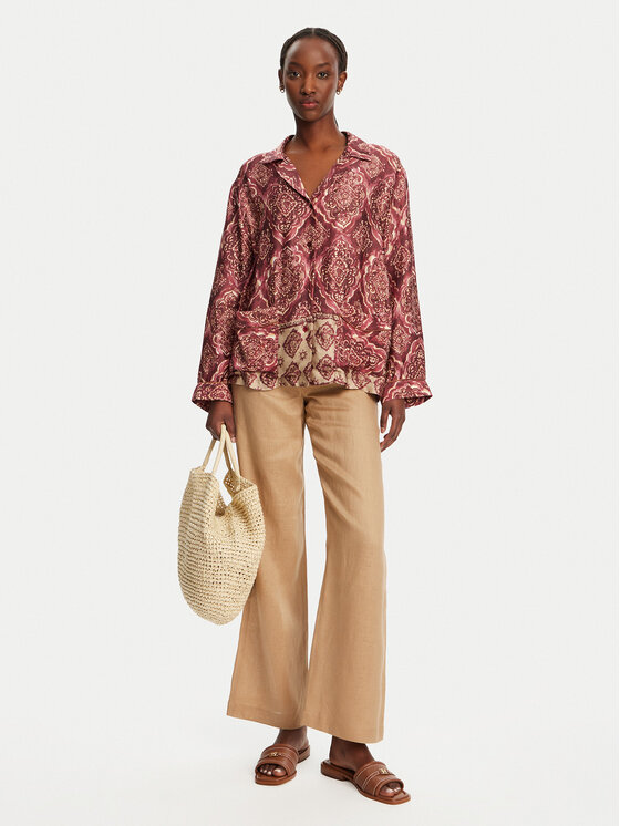 ViCOLO ViCOLO Сорочка TD0378 Бордовий Relaxed Fit