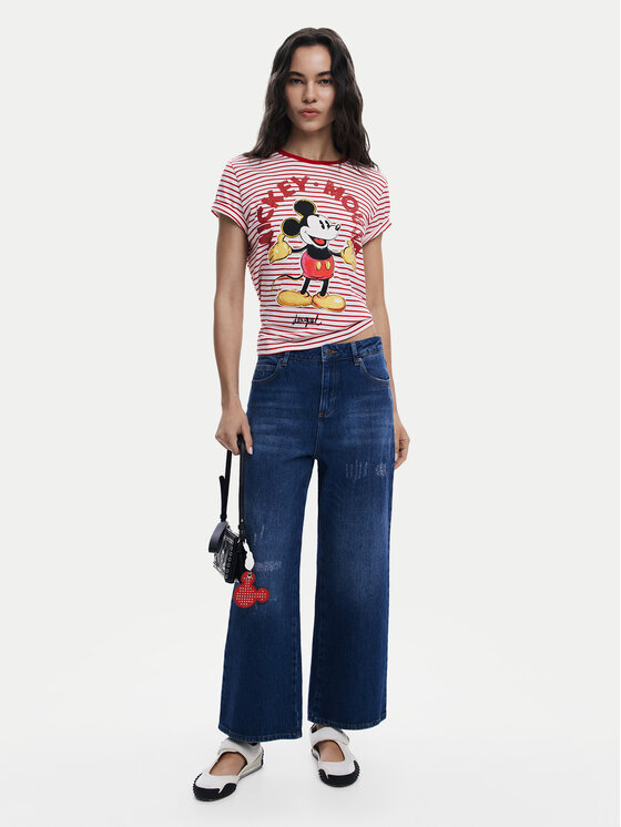 Desigual Desigual T-Shirt Mickey 25SWTKAI Czerwony Regular Fit