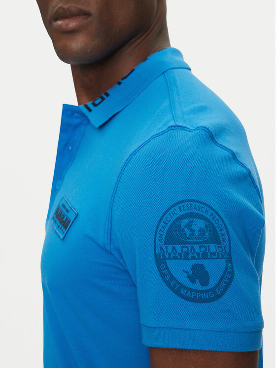 Napapijri Napapijri Tricou polo E-Amundsen NP0A4IN9 Albastru Regular Fit