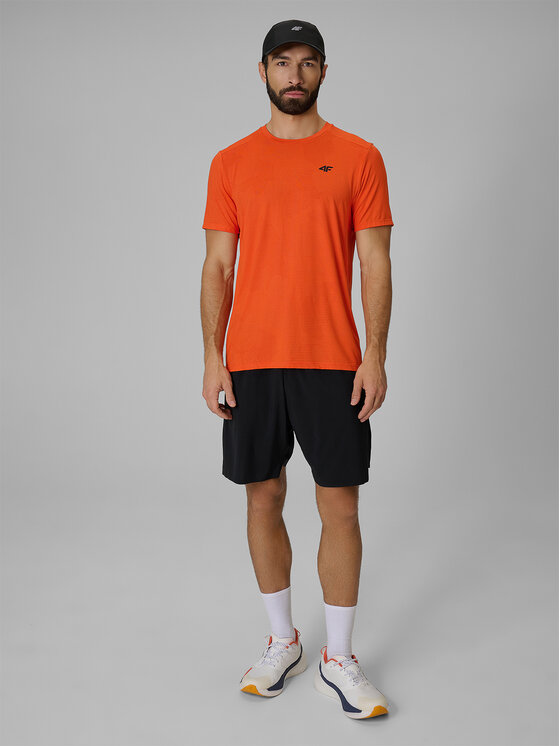 4F 4F Koszulka techniczna ATHLETIC Pomarańczowy Regular Fit