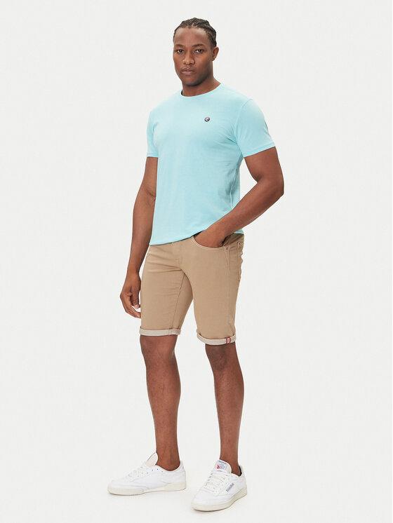 Petrol Industries Petrol Industries Szorty jeansowe M-ROS-SHO005 Beżowy Slim Fit