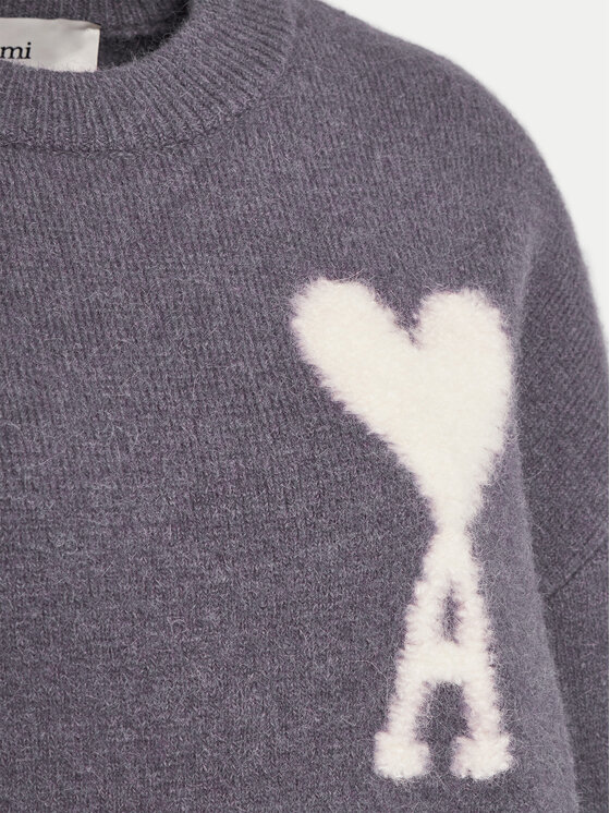 AMI Paris AMI Paris Светр UKS025.KN0032 Фіолетовий Relaxed Fit