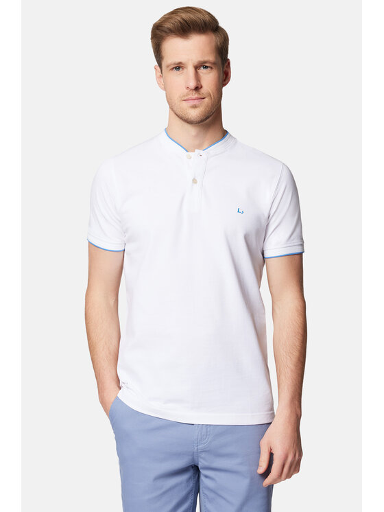 Lancerto Lancerto Polo Robbie PO073124000011 Biały Regular Fit