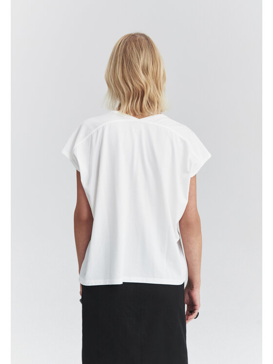 TATUUM TATUUM Blúzka FRAMA Biela Loose Fit