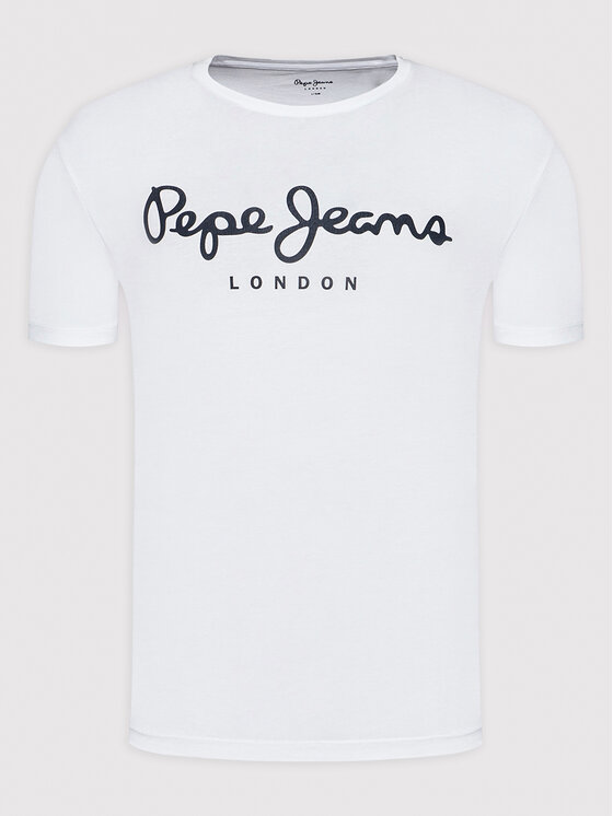 T-Shirt Pepe Slim Fit PM508210 Jeans Weiß Original