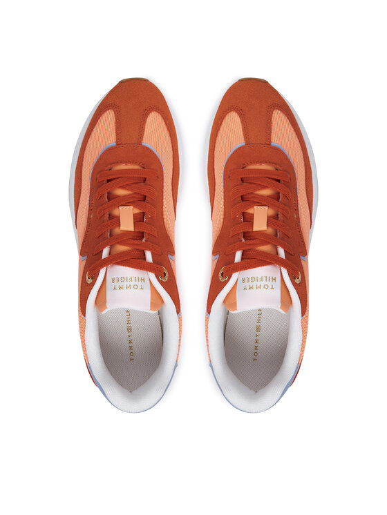 Tommy Hilfiger Tommy Hilfiger Αθλητικά Th Retro Runner Mix FW0FW09410 Πορτοκαλί