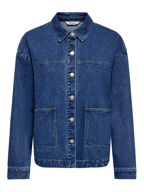 ONLY ONLY Дънково яке Lara 15372651 Тъмносин Regular Fit